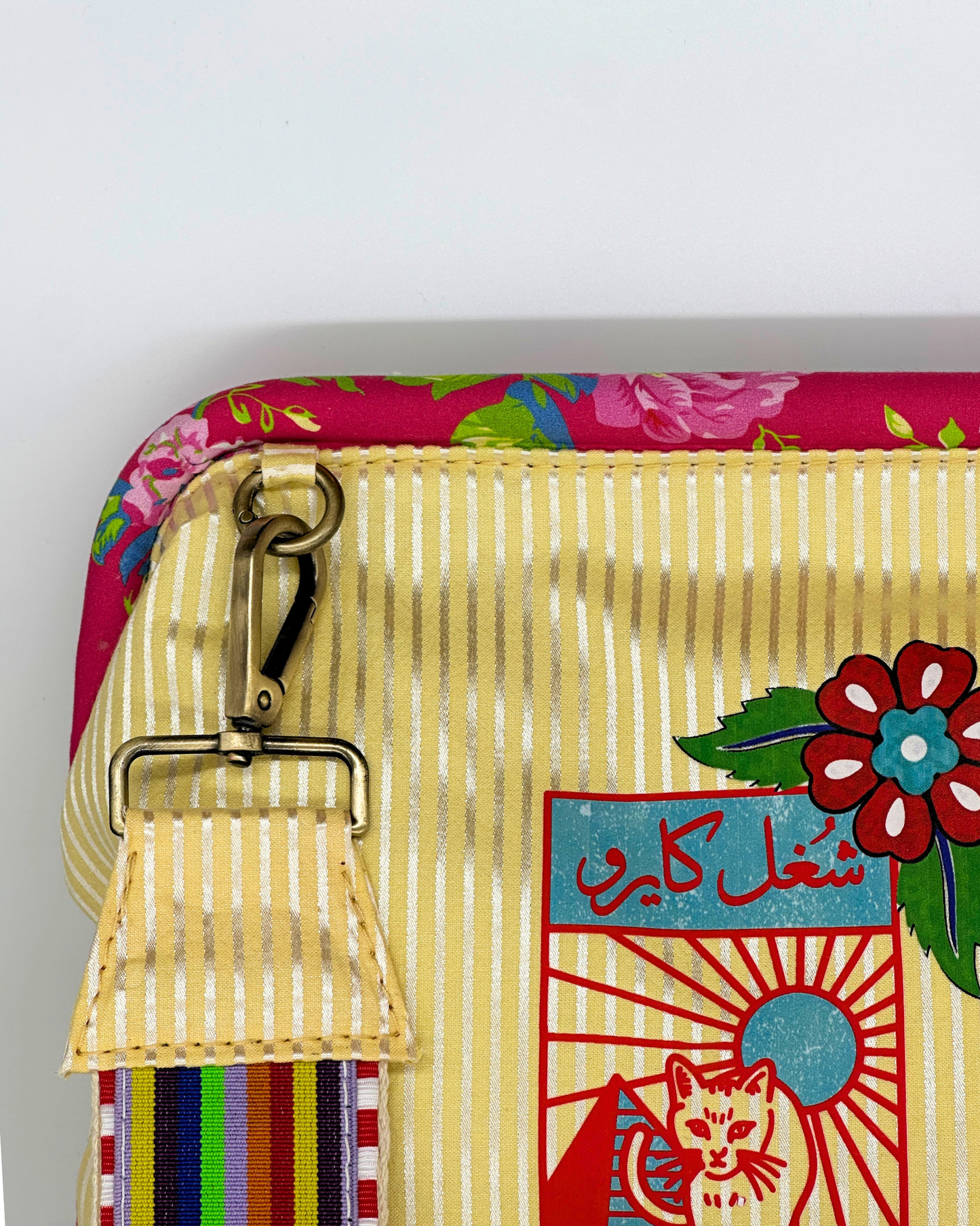 Angel Striped Messenger Bag