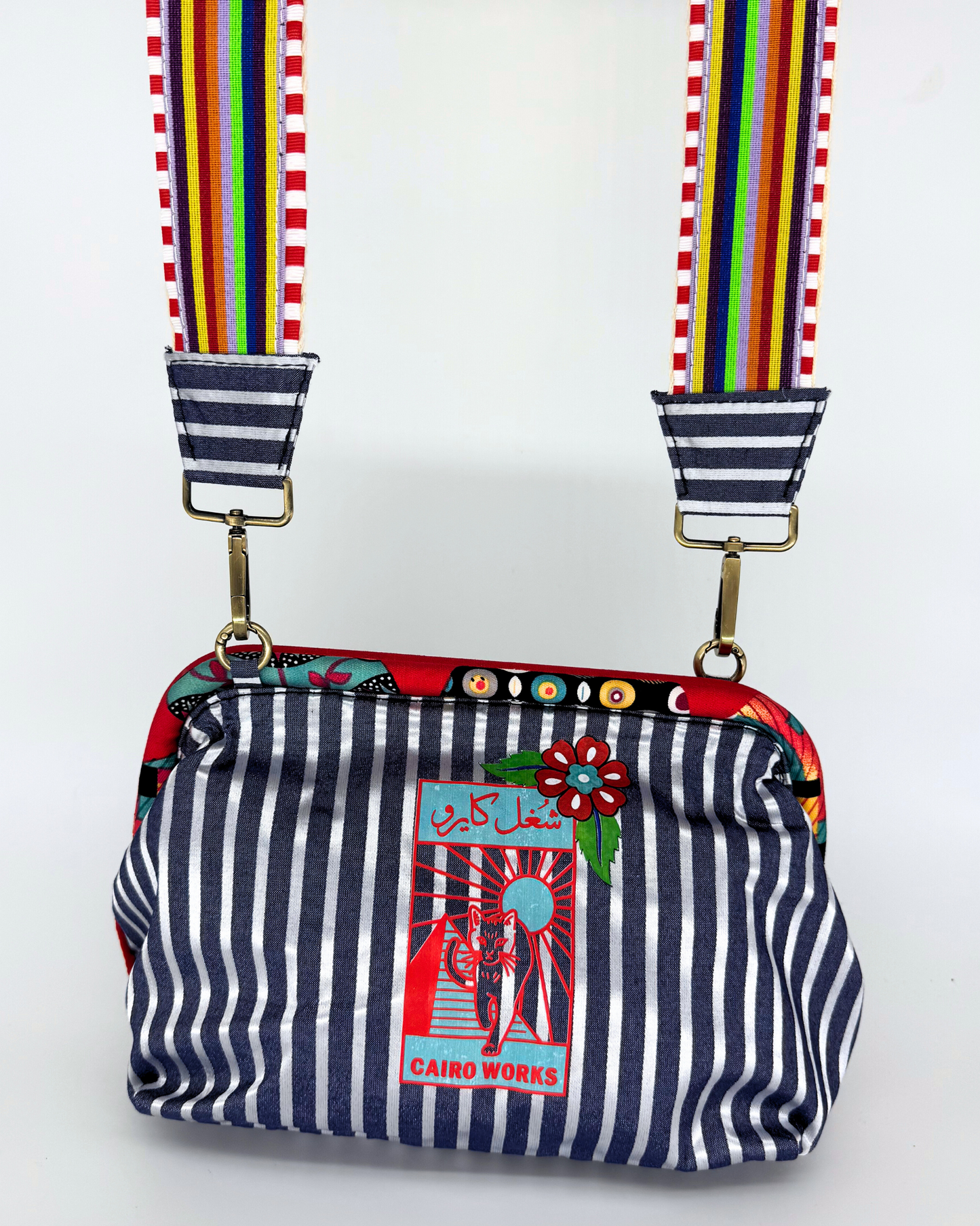 Angel Striped Clutch