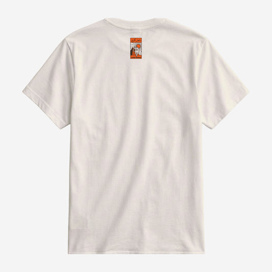 Natural THE GOAT Basic Tee – Back view of natural off-white basic t-shirt – Cairo Works