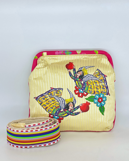 Angel Striped Messenger Bag