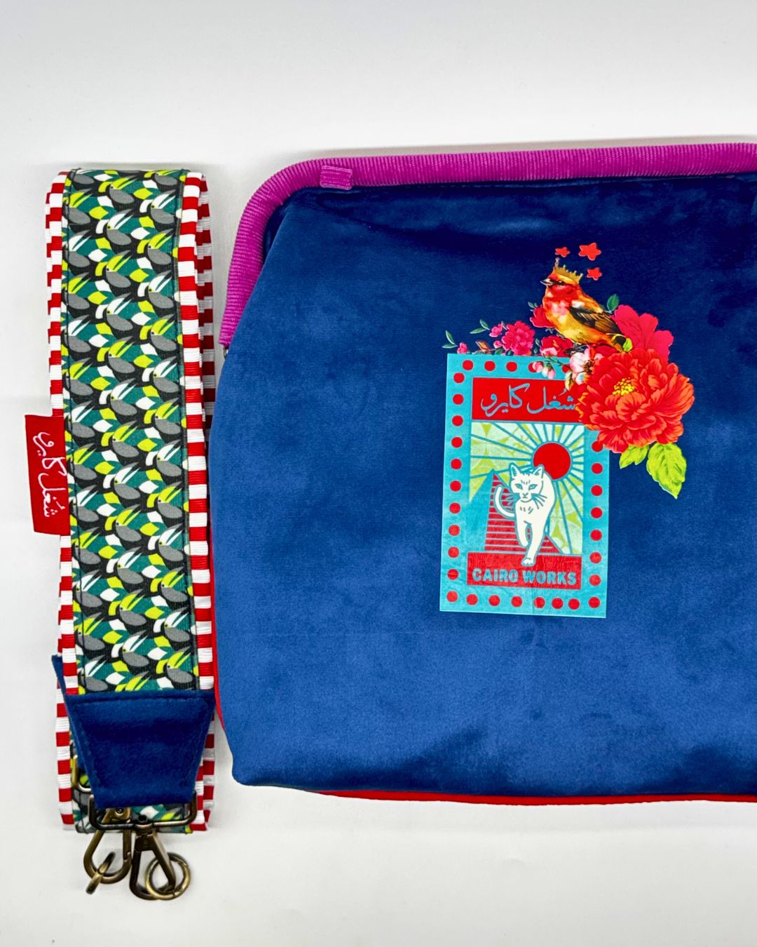 Velvet Clutch Navy Ghayart Ra2yi