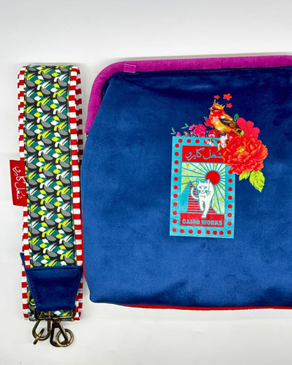 Velvet Clutch Navy Ghayart Ra2yi