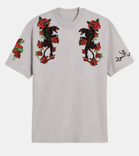 Al Nemr Al Aswad Oversized tee in Grey