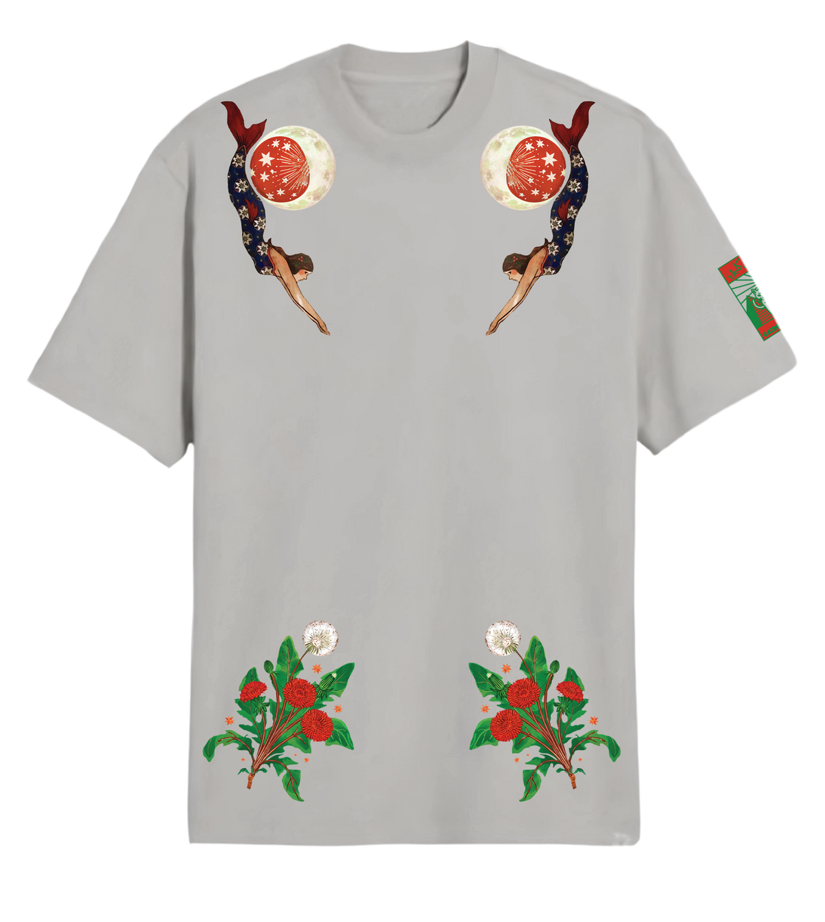 Light Blue Amir Al Gusour Unisex Oversized Tee – Light blue tee with Egyptian bridge prince graphic, front view – Cairo Works Egyptian streetwear