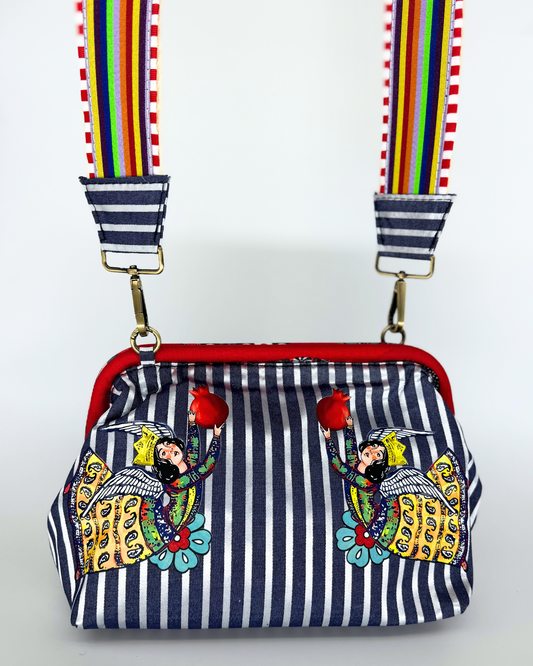 Angel Striped Clutch