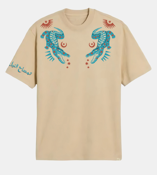 Temsah El Nile oversized Tee in Nude