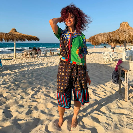 Egyptomania Set of shirt and shorts in black