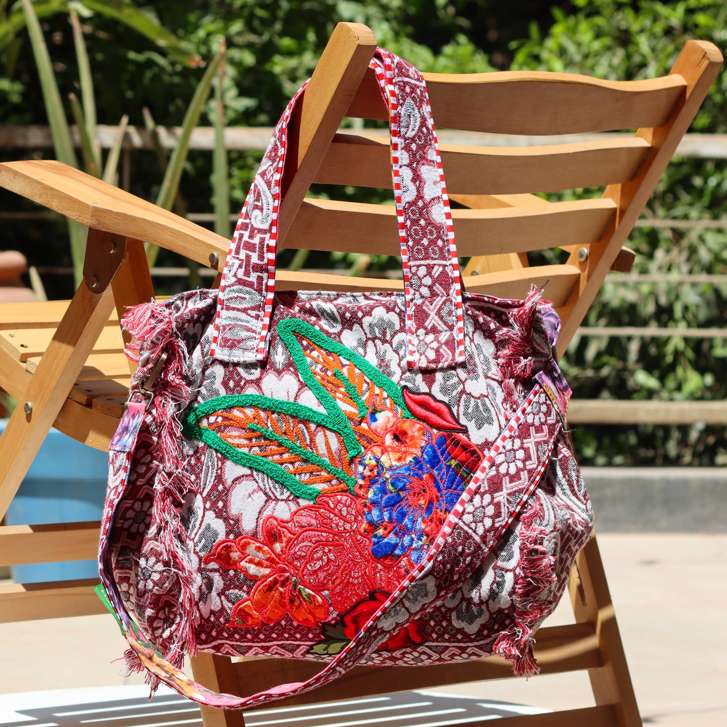 Maamoura Fabric Bag in Red
