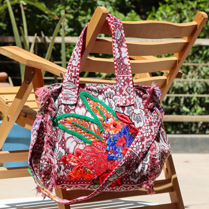 Maamoura Fabric Bag in Red